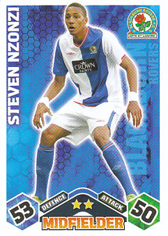 Steven N'Zonzi Blackburn Rovers 2009/10 Topps Match Attax #64